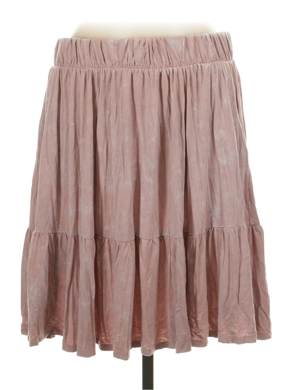 Torrid Super Soft Tiered Pink Mini/Midi Skirt with Pockets Size 2 (2x/18-20) - Picture 3 of 7
